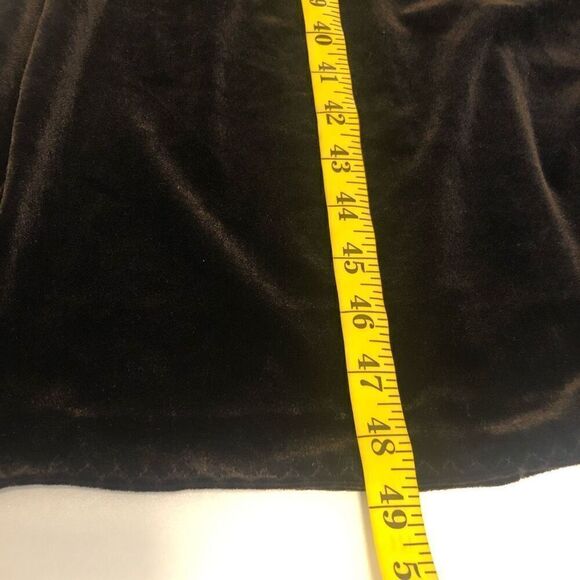 Vintage Tadashi Deep Brown Velvet Long Sleeve Midi Dress Size 8 Party/Occasion - Picture 15 of 15